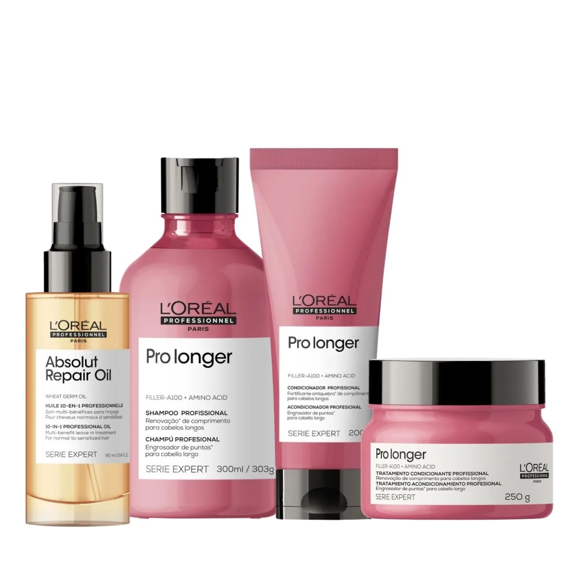 Kit Loreal Pro Longer e Absolut Repair (4 Produtos)
