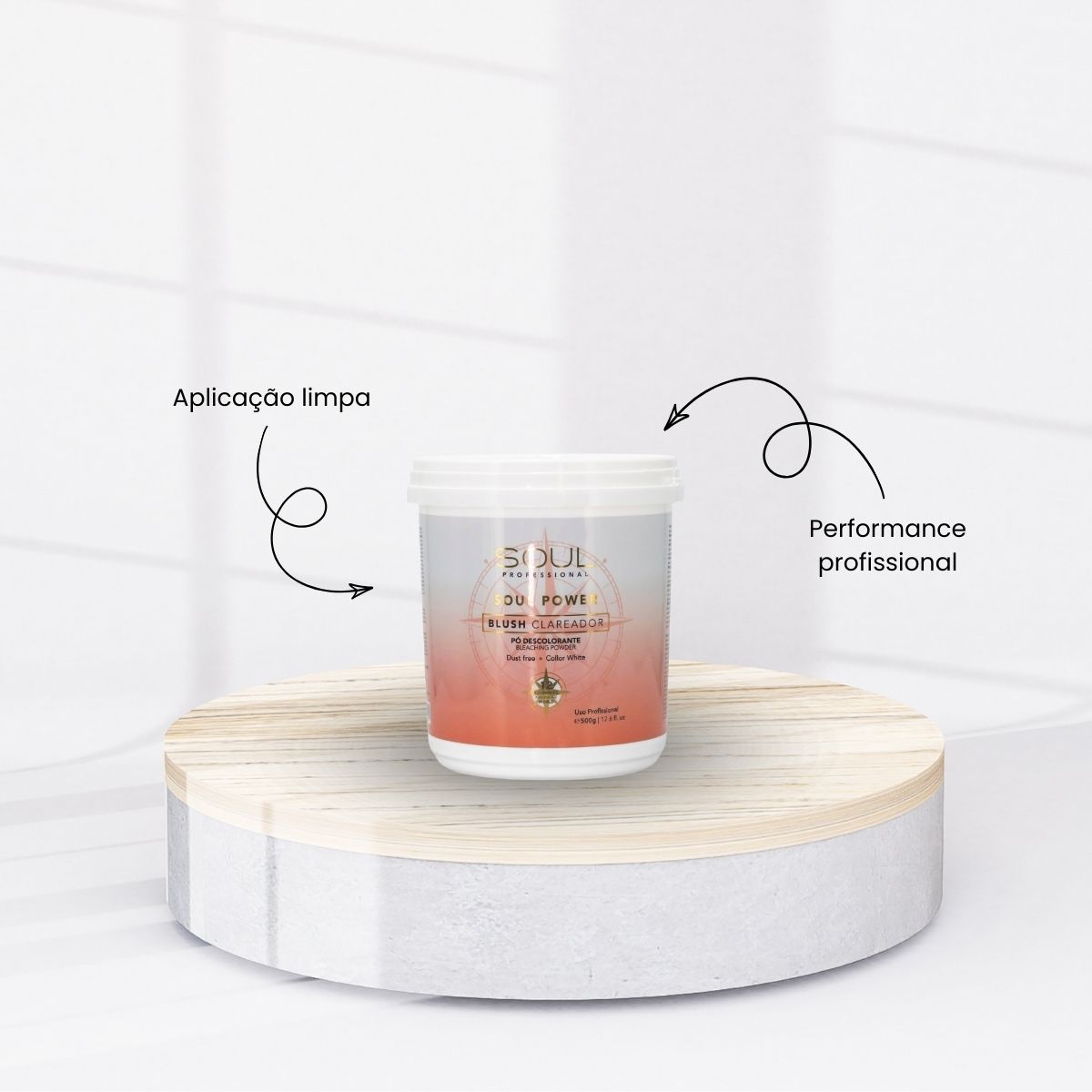 Soul Power Blush Clareador Pó Descolorante 500 g