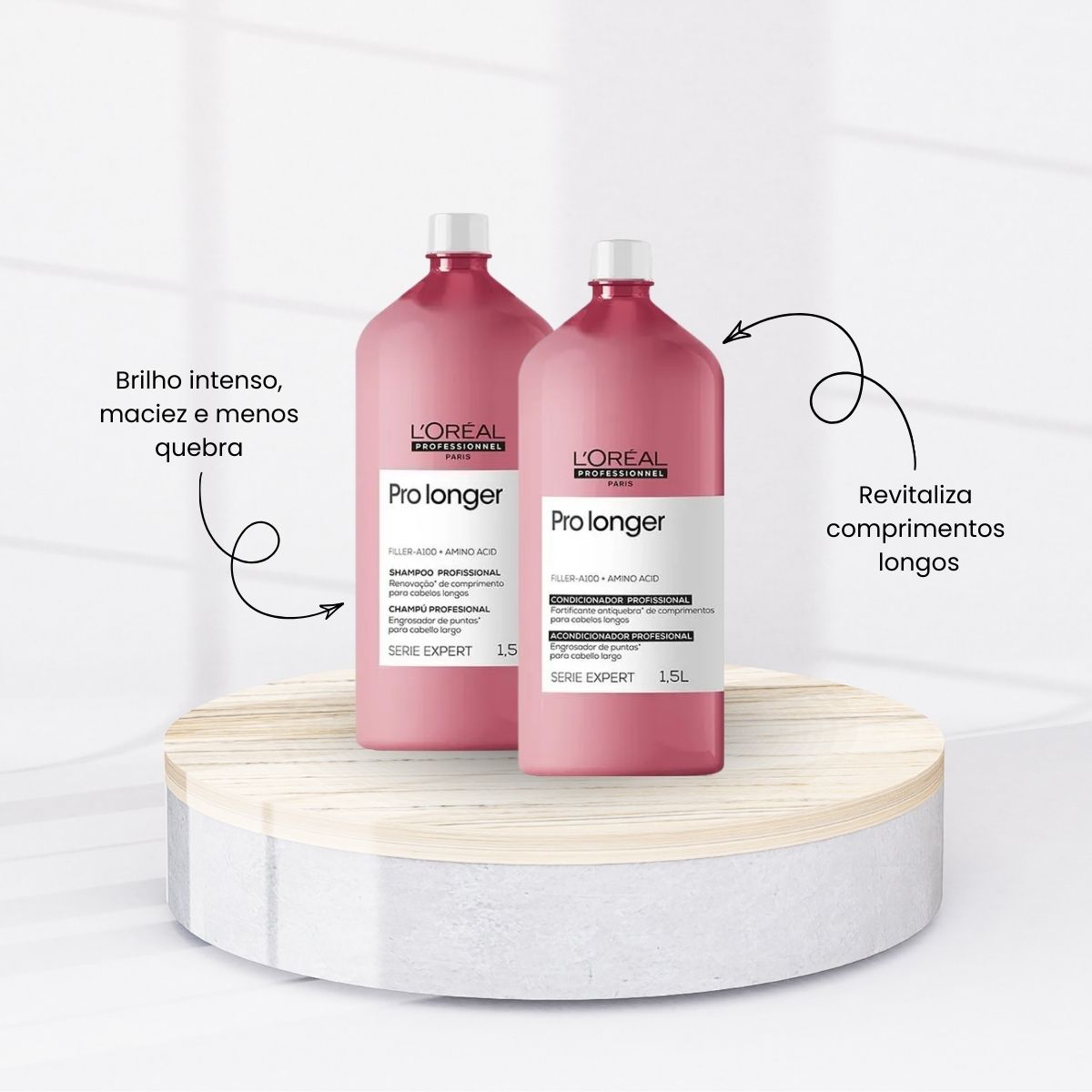 Kit Loreal Pro Longer Shampoo e Condicionador 1,5L