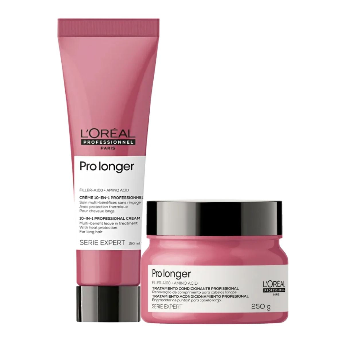 Kit Loreal Serie Expert Pro Longer Máscara 250 g e Leave-in 150 ml