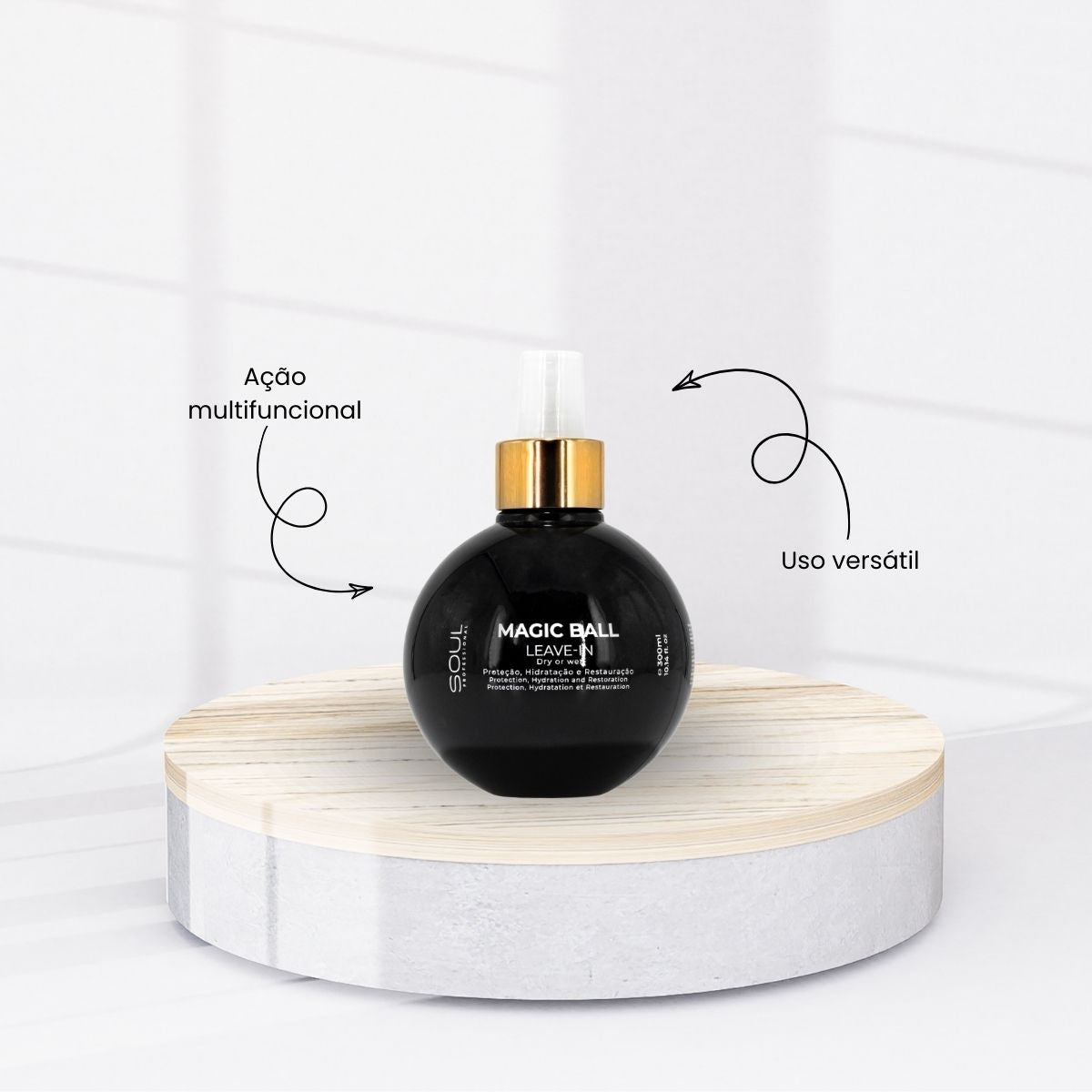 Leave-in Soul Profissonal Magic Ball Dry Or Wet 300 ml