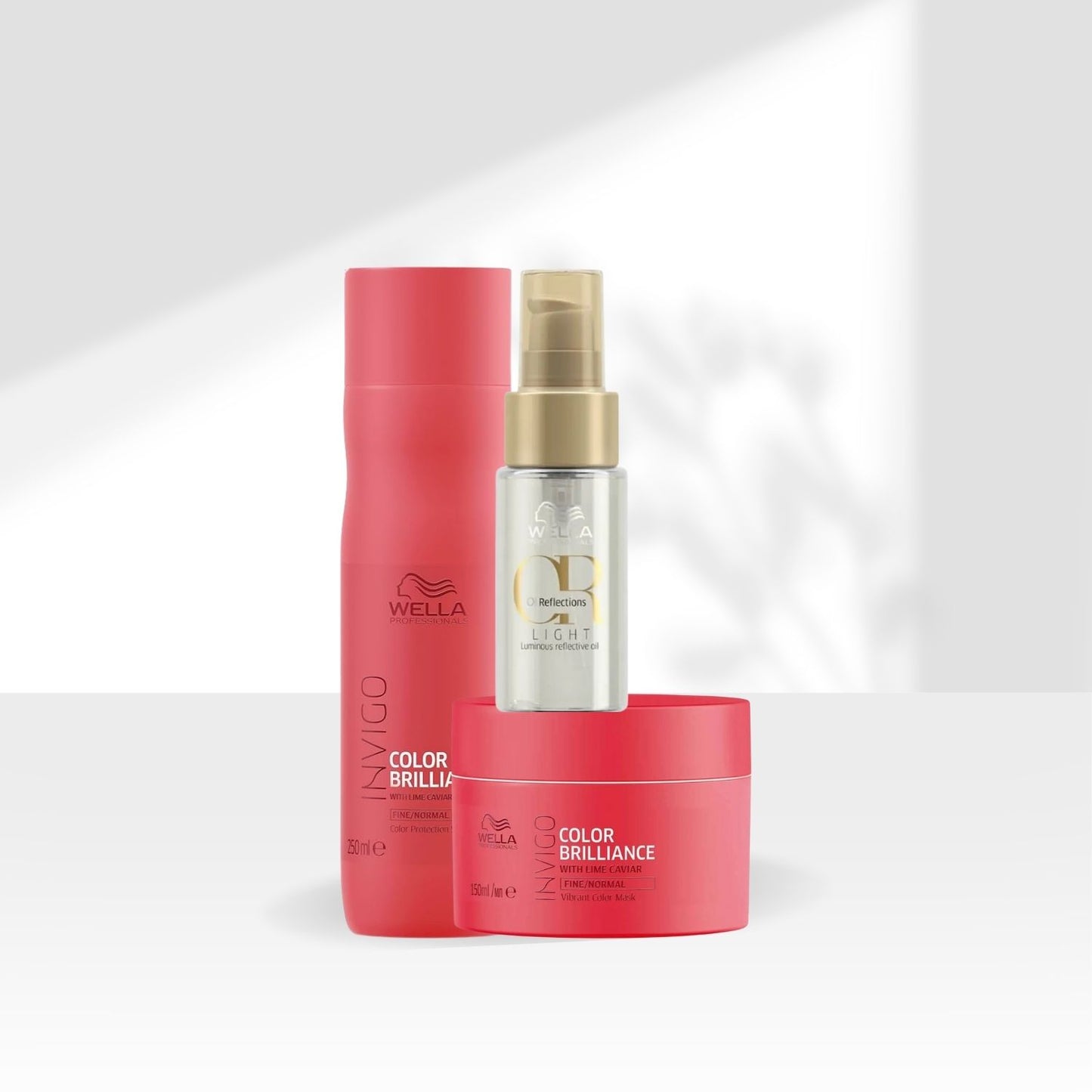 Kit Wella Invigo Color Brilliance e Oil Reflections light 30 ml (3 Produtos)