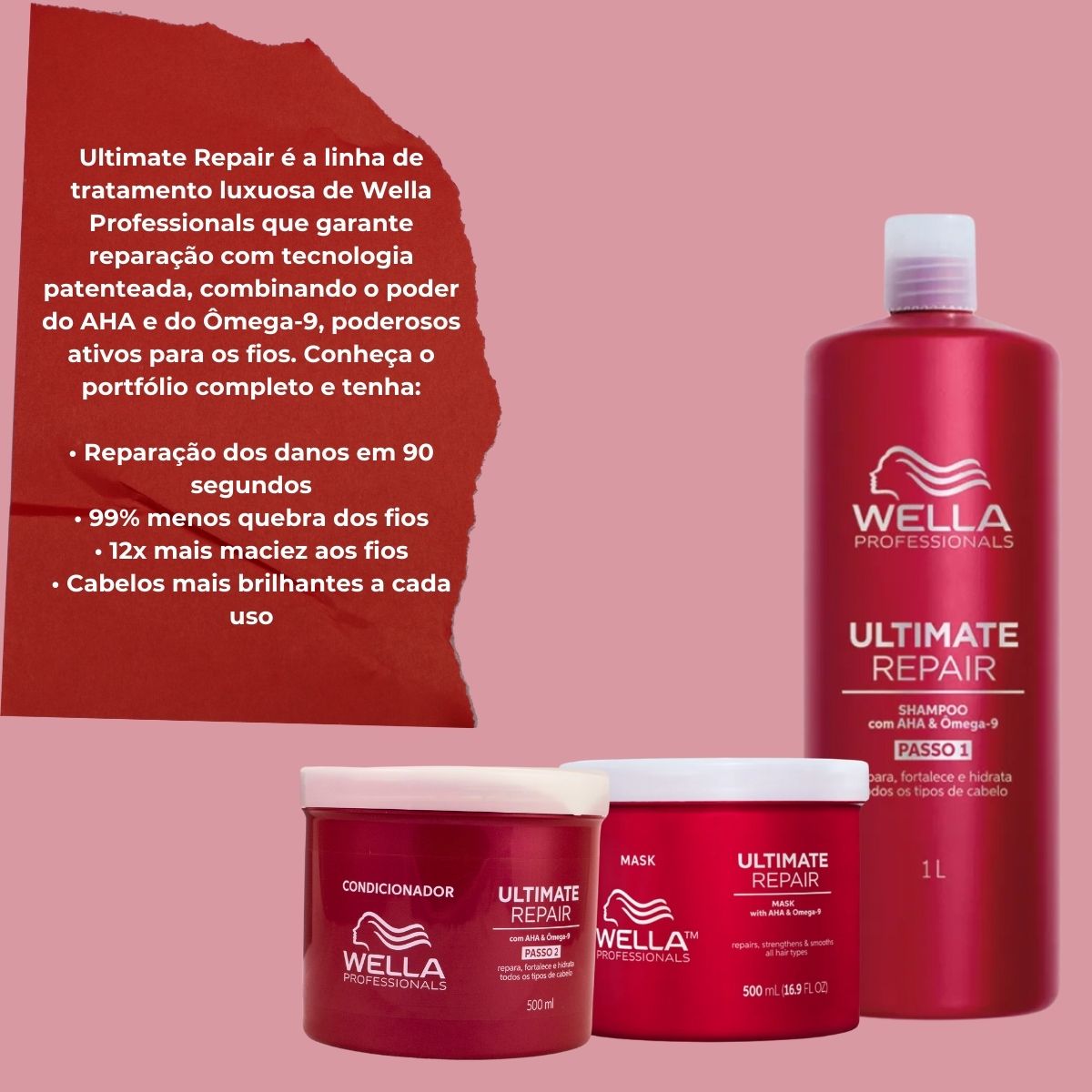 Kit Wella Ultimate Repair Salão (3 Produtos)