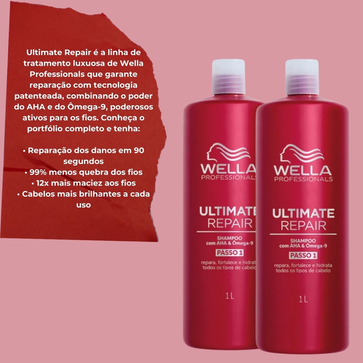 Kit Wella Ultimate Repair 2 Shampoo 1 Litro