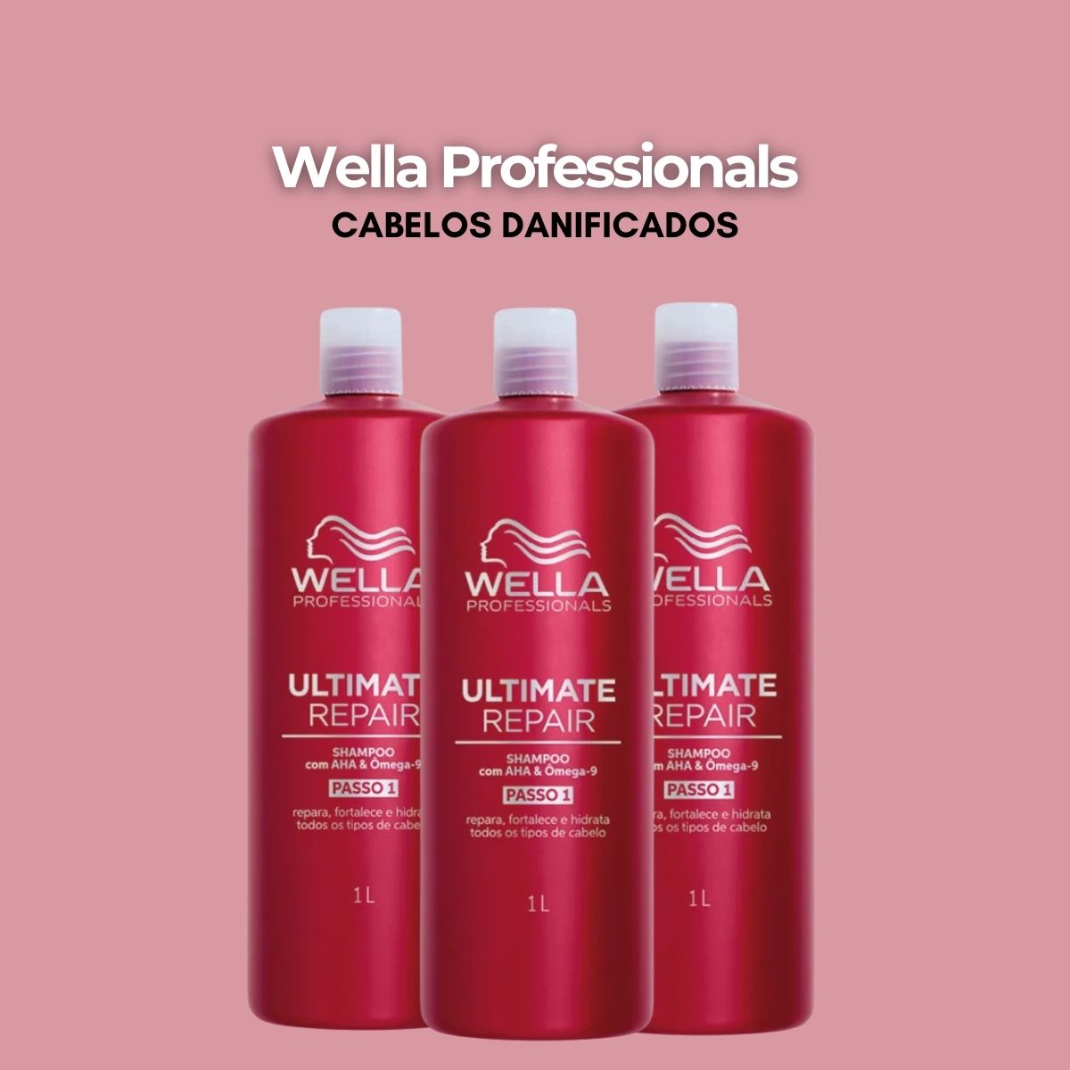 Kit Wella Ultimate Repair 3 Shampoo 1 Litro