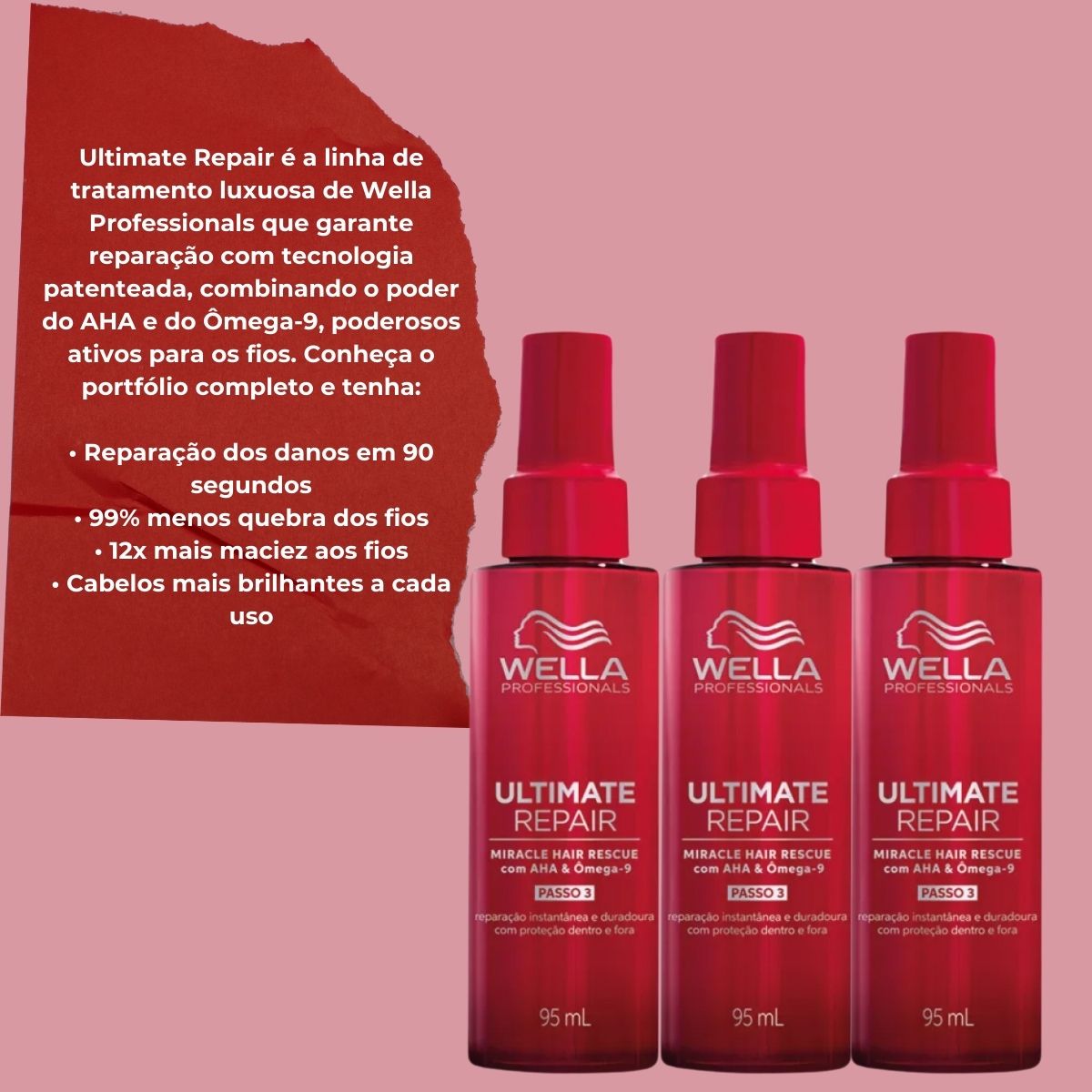 Kit Wella Ultimate Repair 3 Leave-In 95 ml