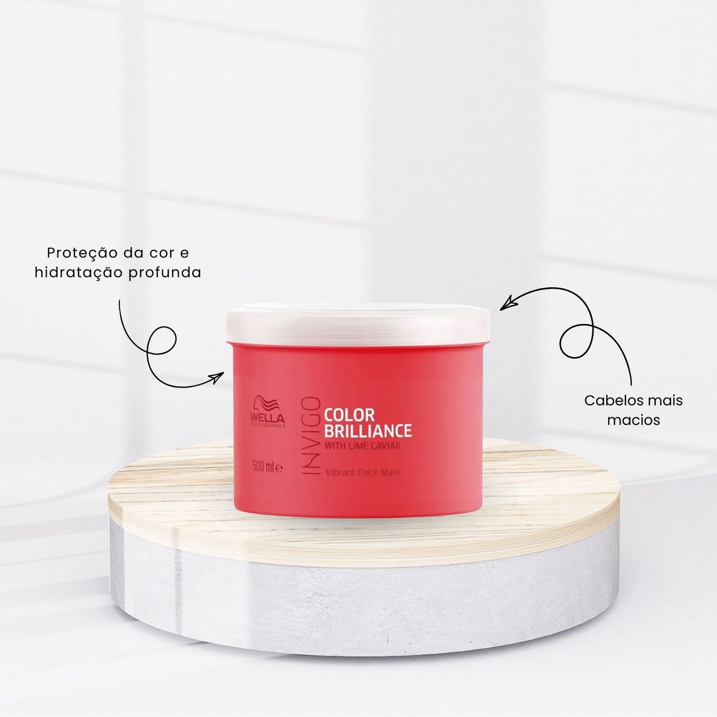 Kit Wella Invigo Color Brilliance e Oil Reflections light 100 ml Salão (3 Produtos)