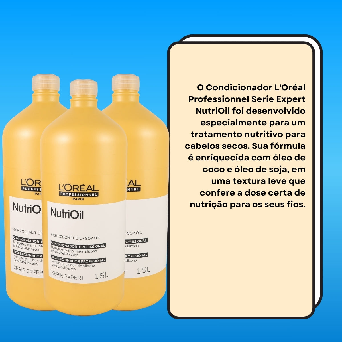 Kit Loreal NutriOil 3 Condicionador 1,5L