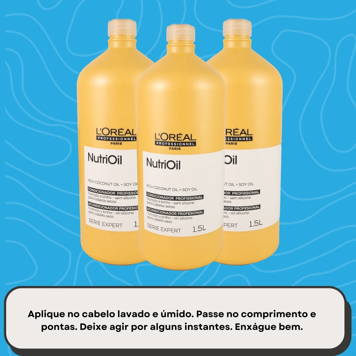 Kit Loreal NutriOil 3 Condicionador 1,5L
