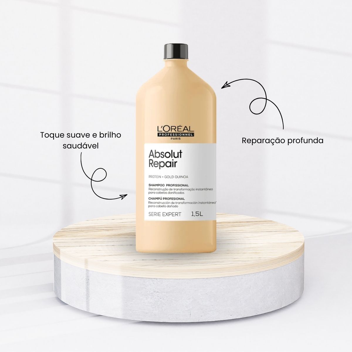 Kit Loreal Absolut Repair Gold Quinoa 3 Shampoo 1,5L