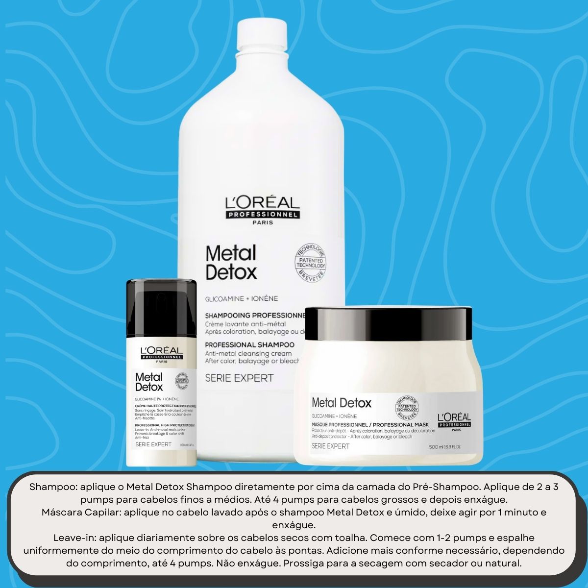 Kit Loreal Metal Detox Salão (3 Produtos)