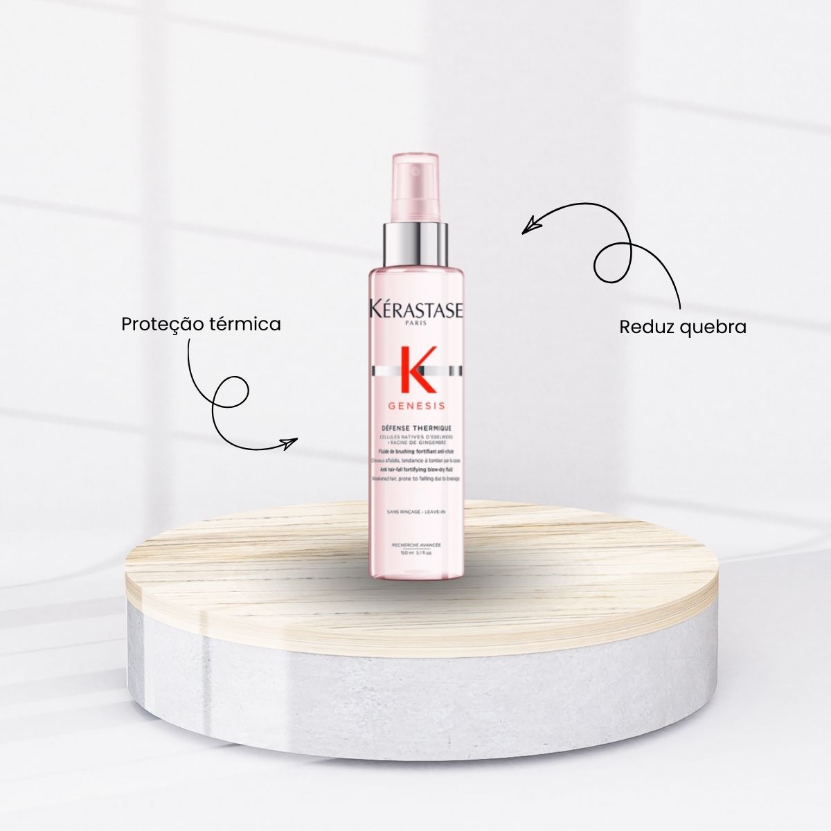 Kit Kérastase Genesis Shampoo 250 ml e Protetor Térmico 150 ml