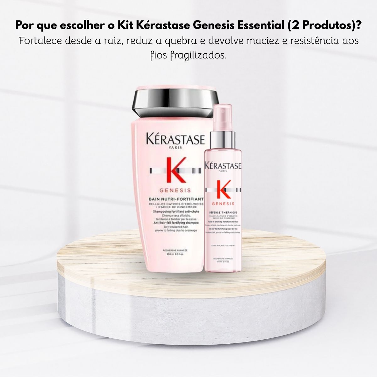 Kit Kérastase Genesis Shampoo 250 ml e Protetor Térmico 150 ml