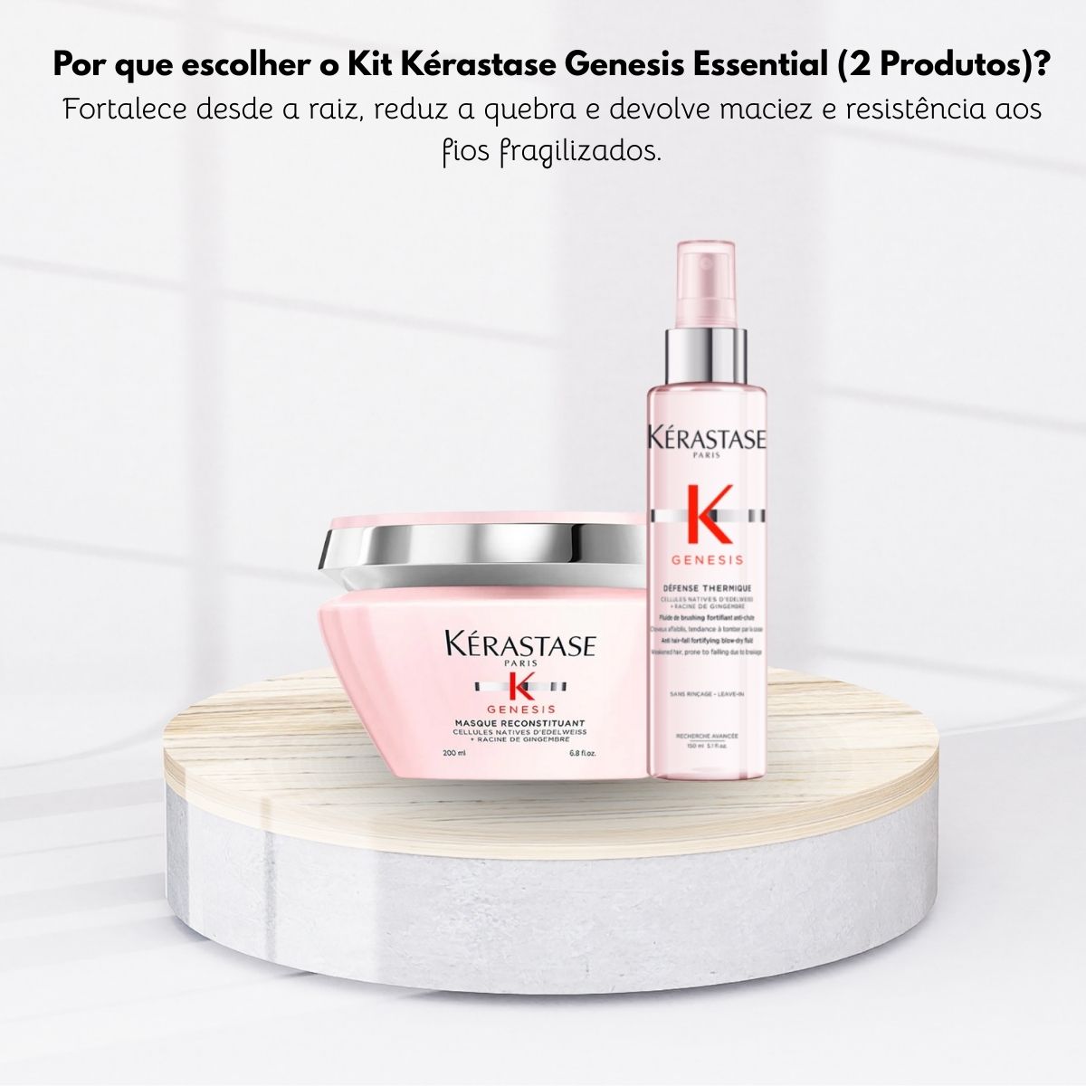 Kit Kérastase Genesis Máscara 200 ml e Protetor Térmico 150 ml