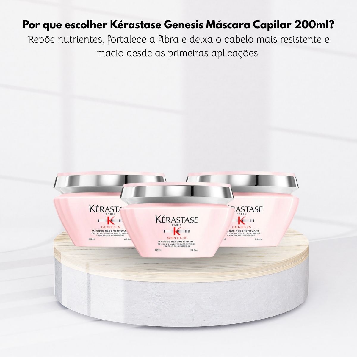 Kit Kérastase Genesis Masque Reconstituant 3 Máscaras 200 ml