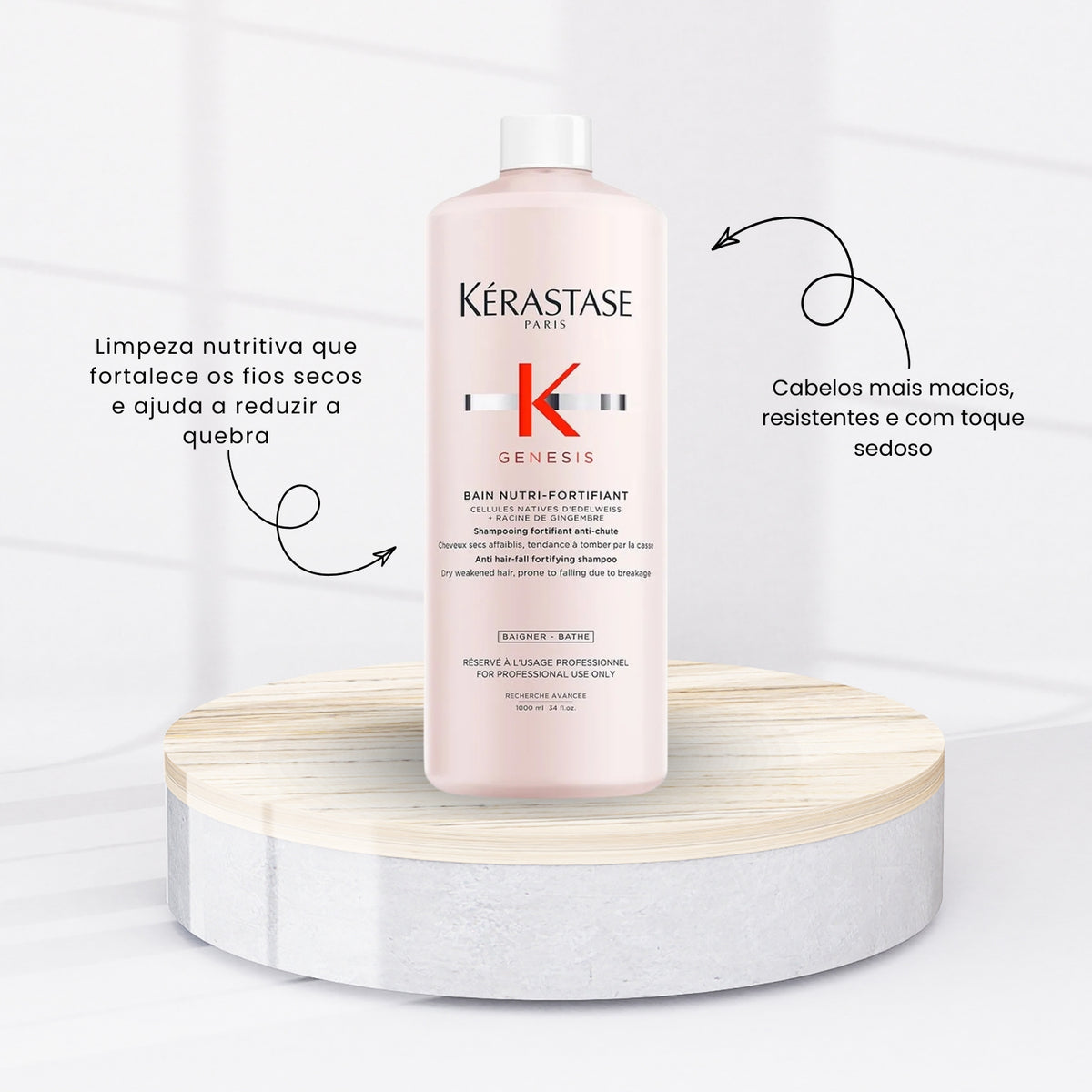 Kit Kérastase Genesis Bain-Nutri Fortifiant 2 Shampoo 1 Litro