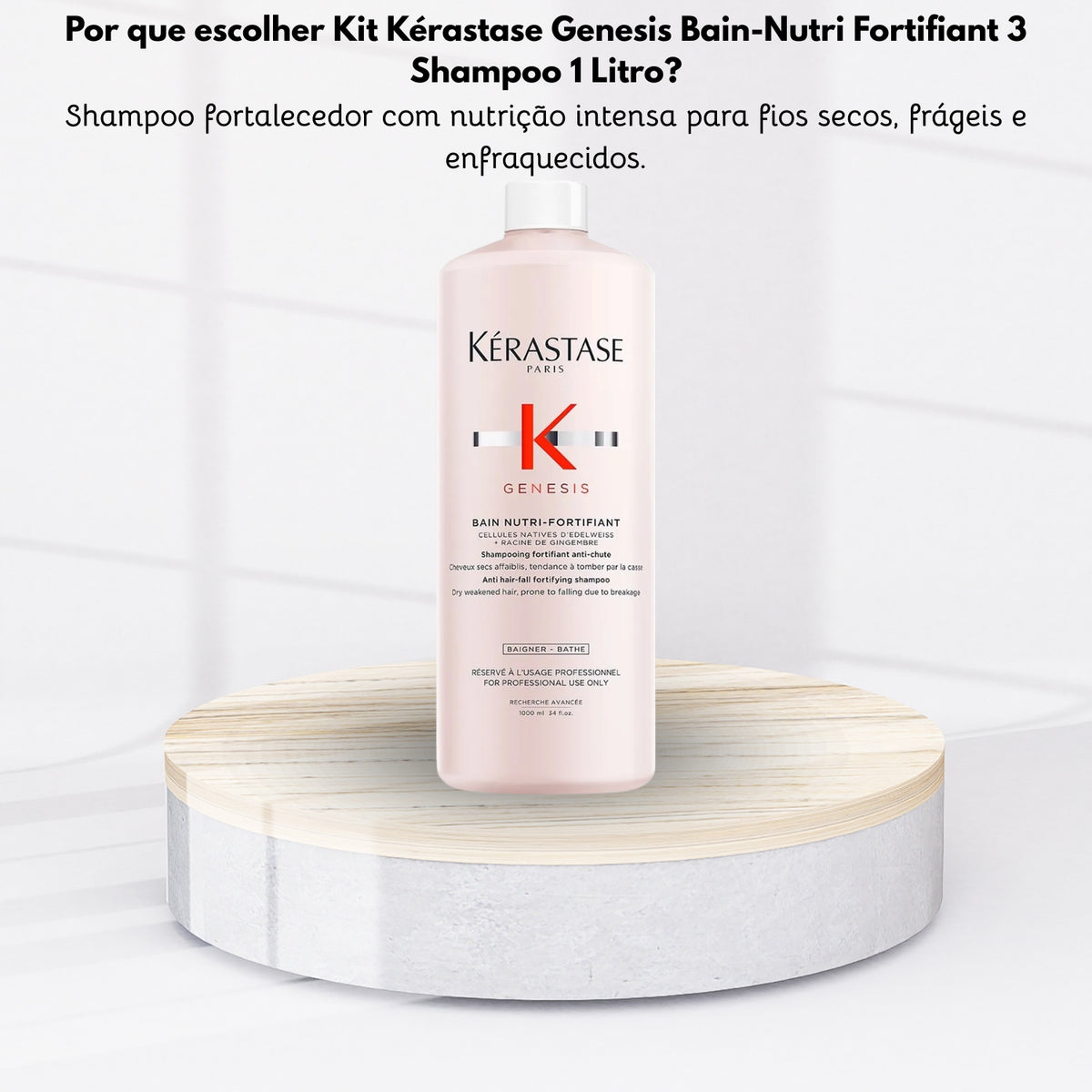 Kit Kérastase Genesis Bain-Nutri Fortifiant 3 Shampoo 1 Litro