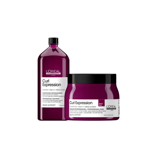Kit Loreal Curl Expression Shampoo Anti-resíduos 1,5L e Máscara Rich 500 ml