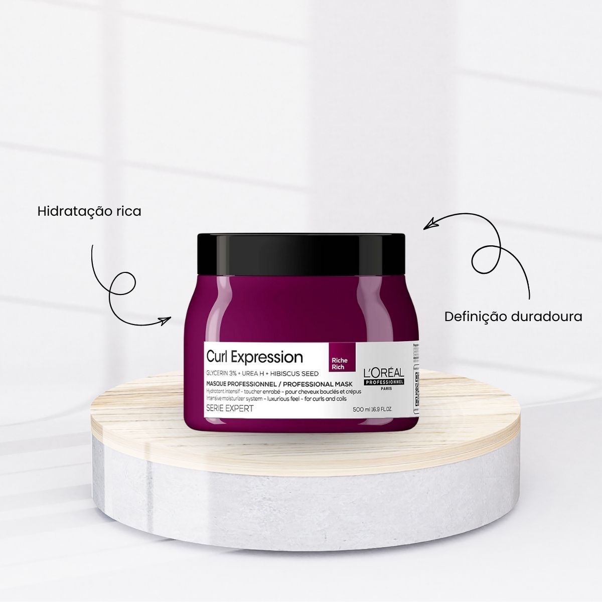 Kit Loreal Curl Expression Shampoo Anti-resíduos 1,5L e Máscara Rich 500 ml