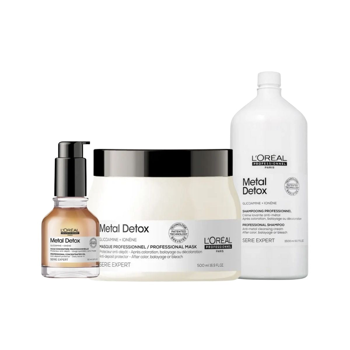 Kit Loreal Metal Detox e Oleo Capilar Salão (3 Produtos)