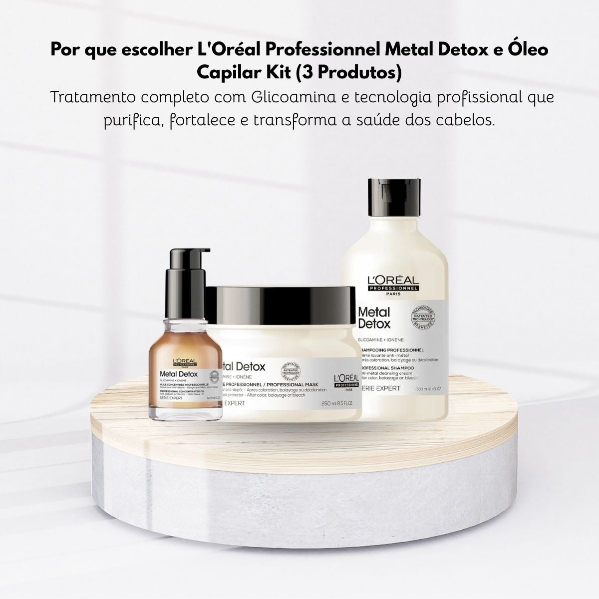 Kit Loreal Metal Detox e Oleo Capilar (3 Produtos)