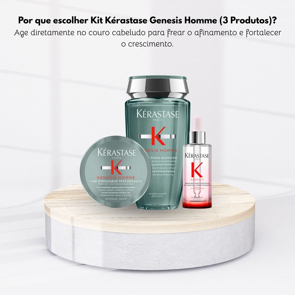 Kit Kérastase Genesis Homme Fortificante (3 Produtos)