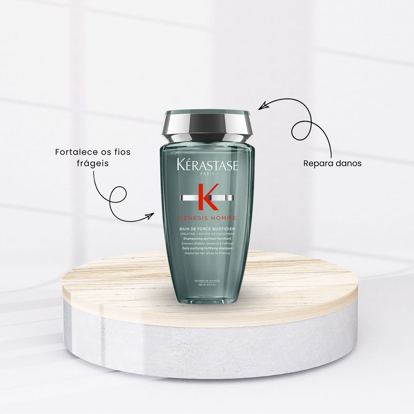 Kit Kérastase Genesis Homme Bain Force 2 Shampoo 250 ml