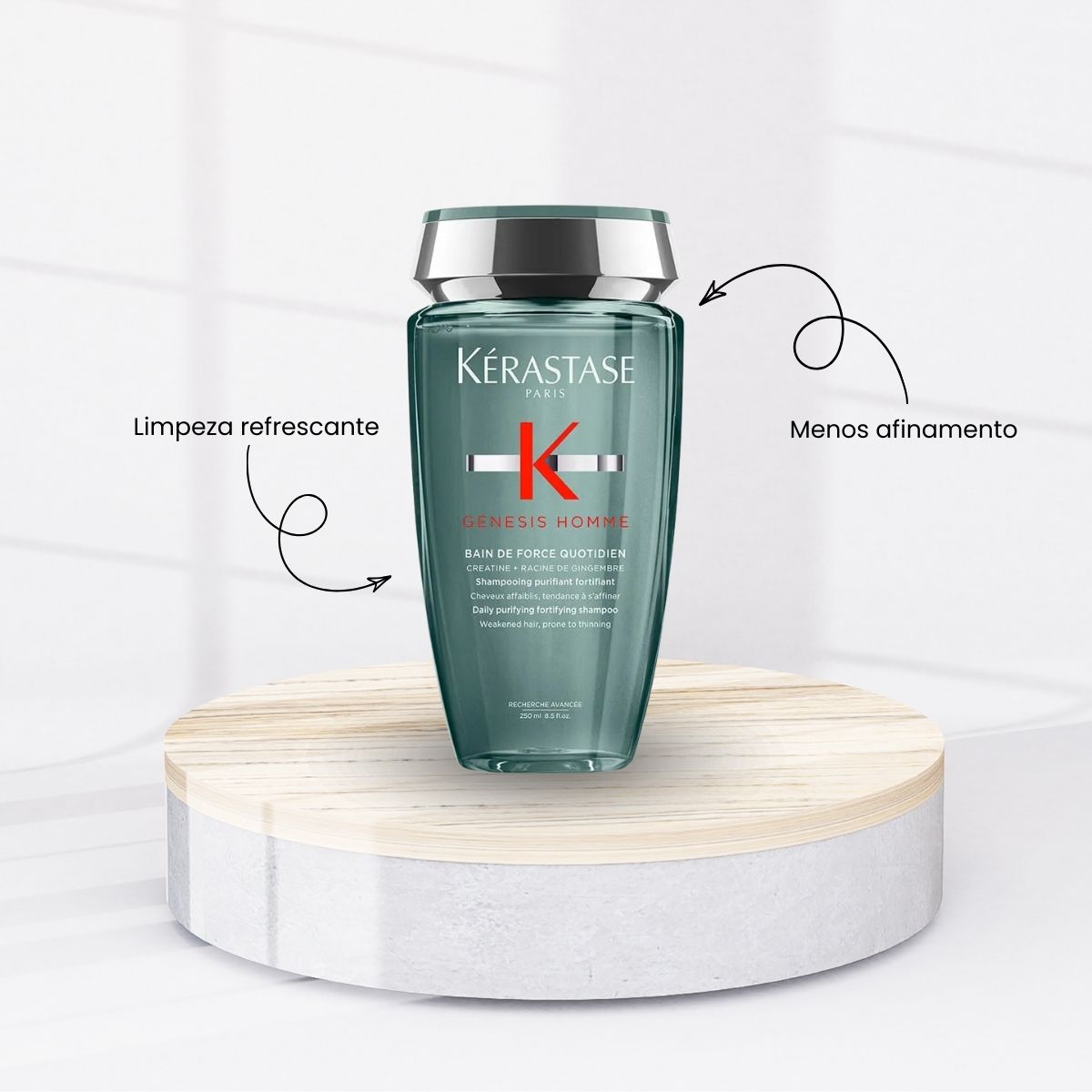 Kit Kérastase Genesis Homme Bain Force 3 Shampoo 250 ml