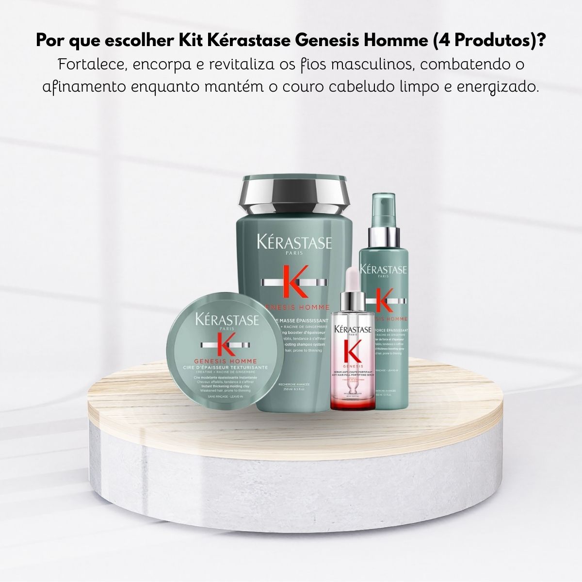 Kit Kérastase Genesis Homme Bain Masse (4 Produtos)