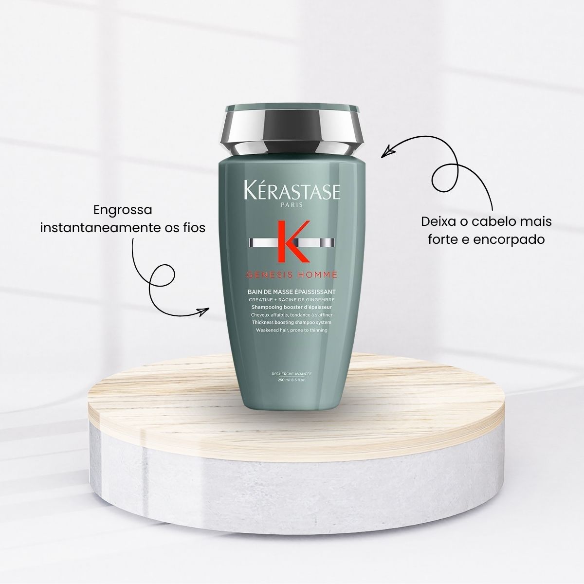 Kit Kérastase Genesis Homme Bain Masse (3 Produtos)