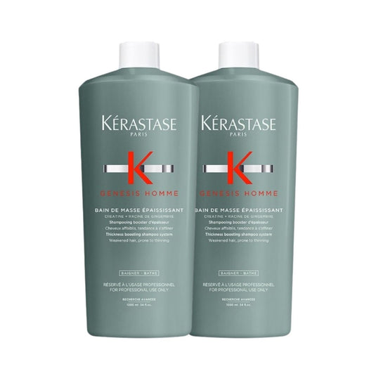 Kit Kérastase Genesis Homme Bain Masse 2 Shampoo 1 Litro