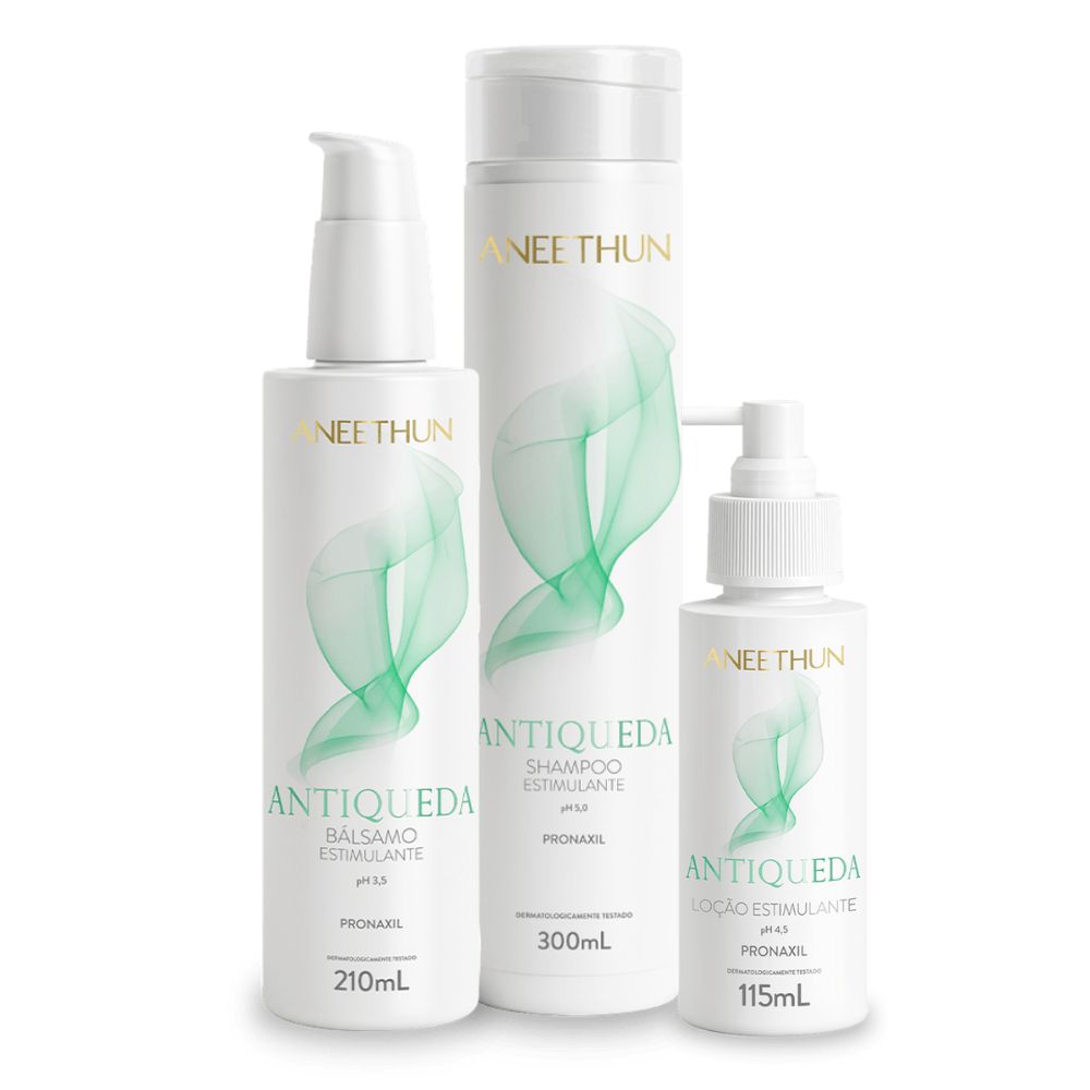 Kit Aneethun AntiQueda Trio (Shampoo, Bálsamo e Loção)