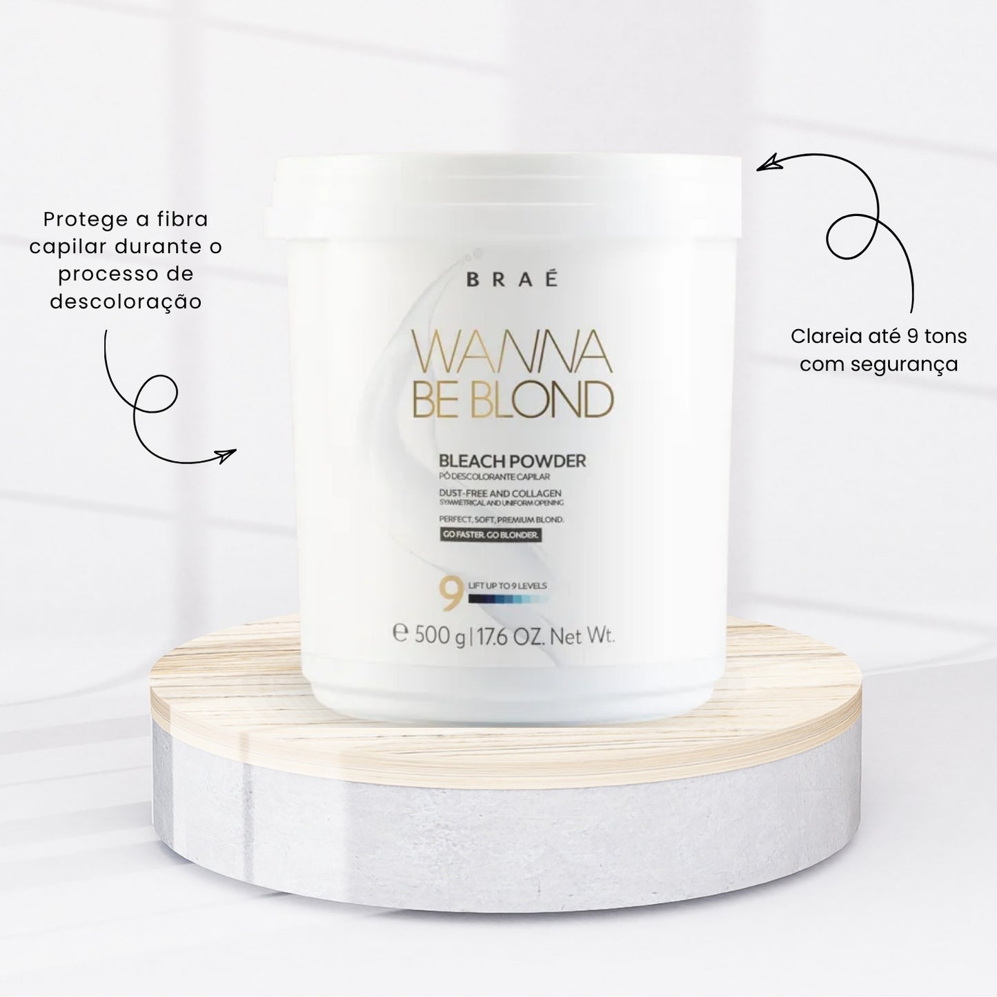 Kit Braé Wanna Be Blond 2 Pó Descolorante Capilar 500 g