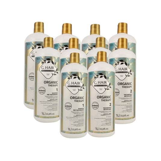 Kit G.Hair Organic Therapy 5 Tratamento Progressiva Antivolume 1 Litro