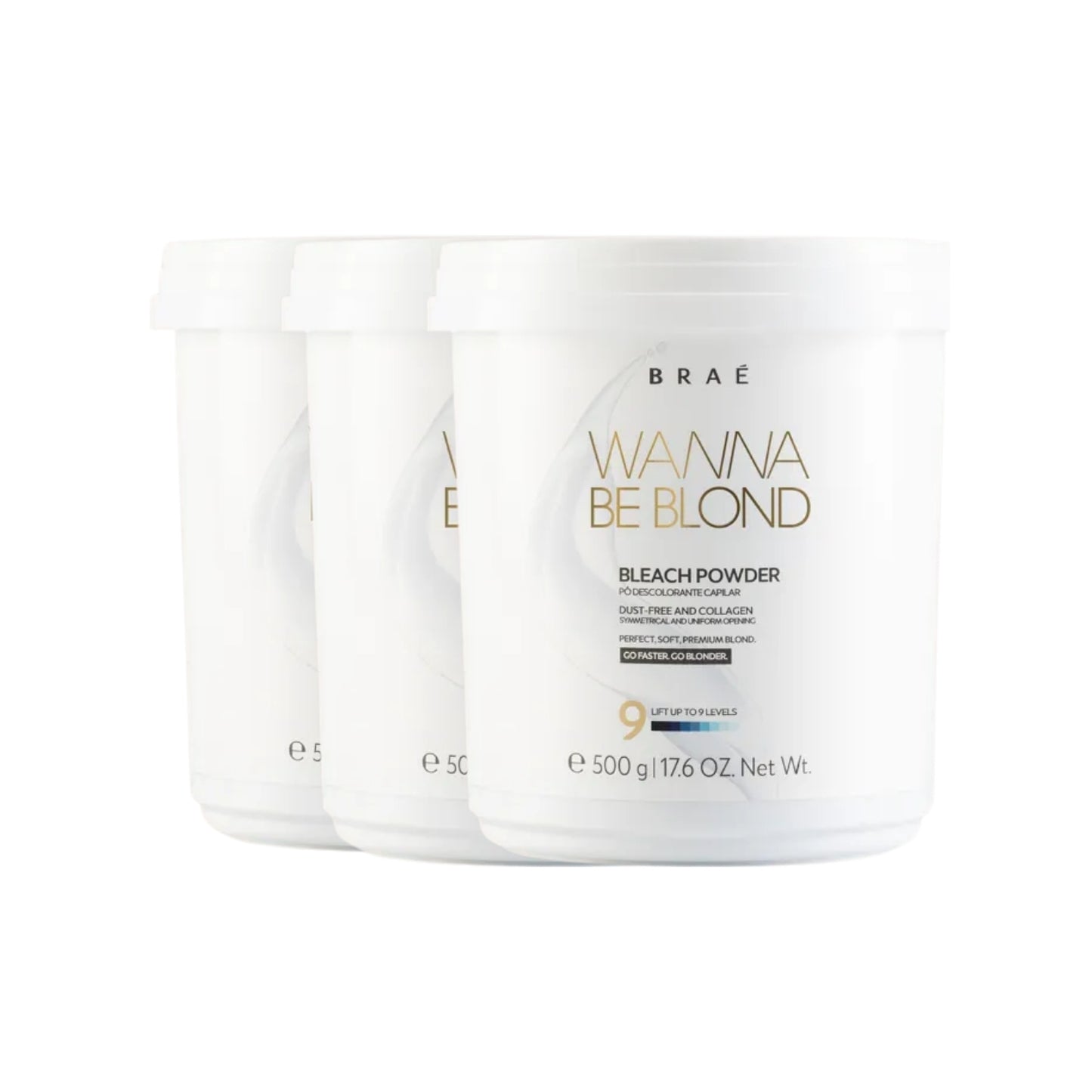 Kit Braé Wanna Be Blond 3 Pó Descolorante Capilar 500 g