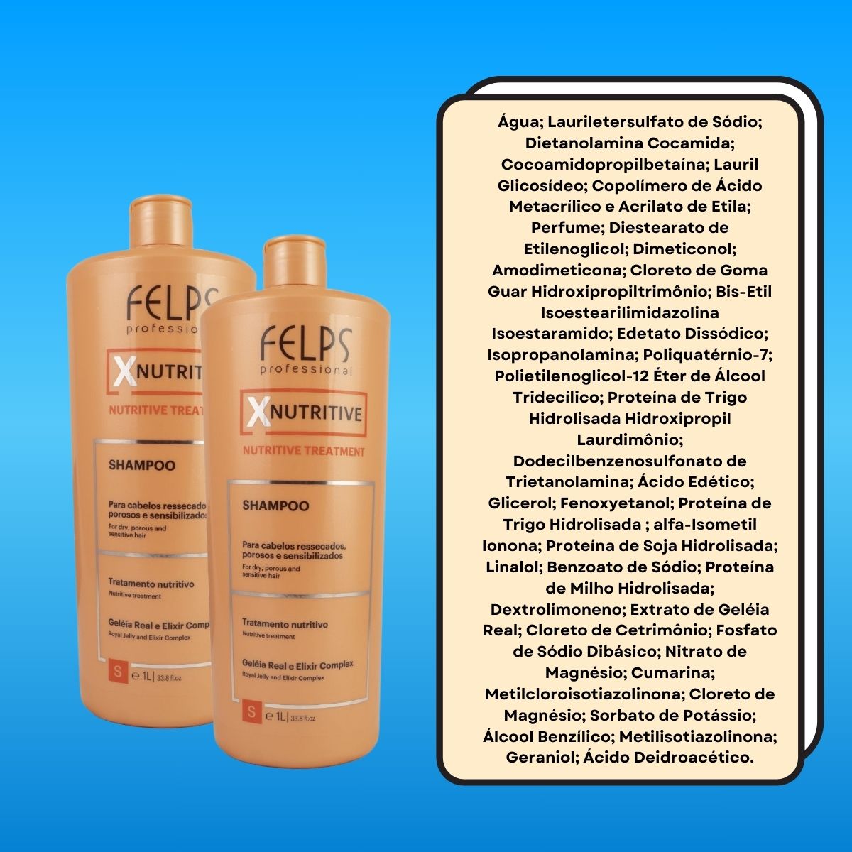 Kit Felps XNutritive 2 Shampoo 1 Litro