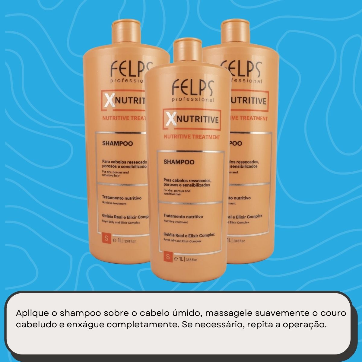 Kit Felps XNutritive 3 Shampoo 1 Litro