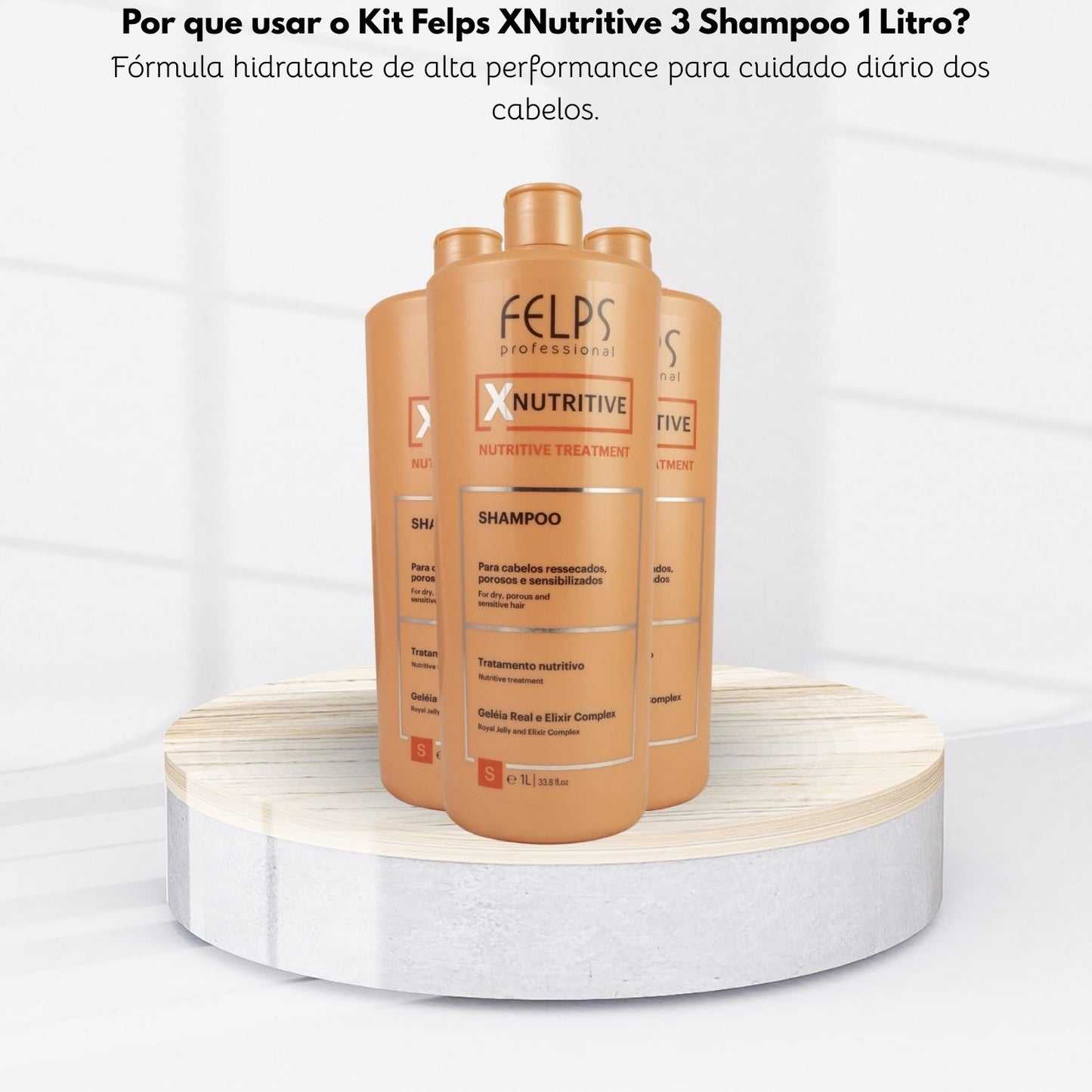 Kit Felps XNutritive 3 Shampoo 1 Litro