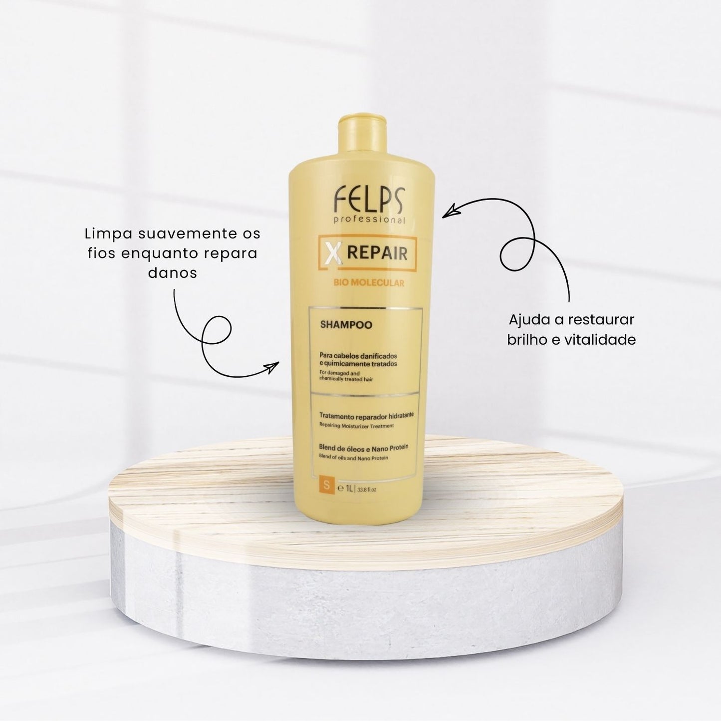 Kit Felps X Repair Bio Molecular 2 Shampoo 1 Litro