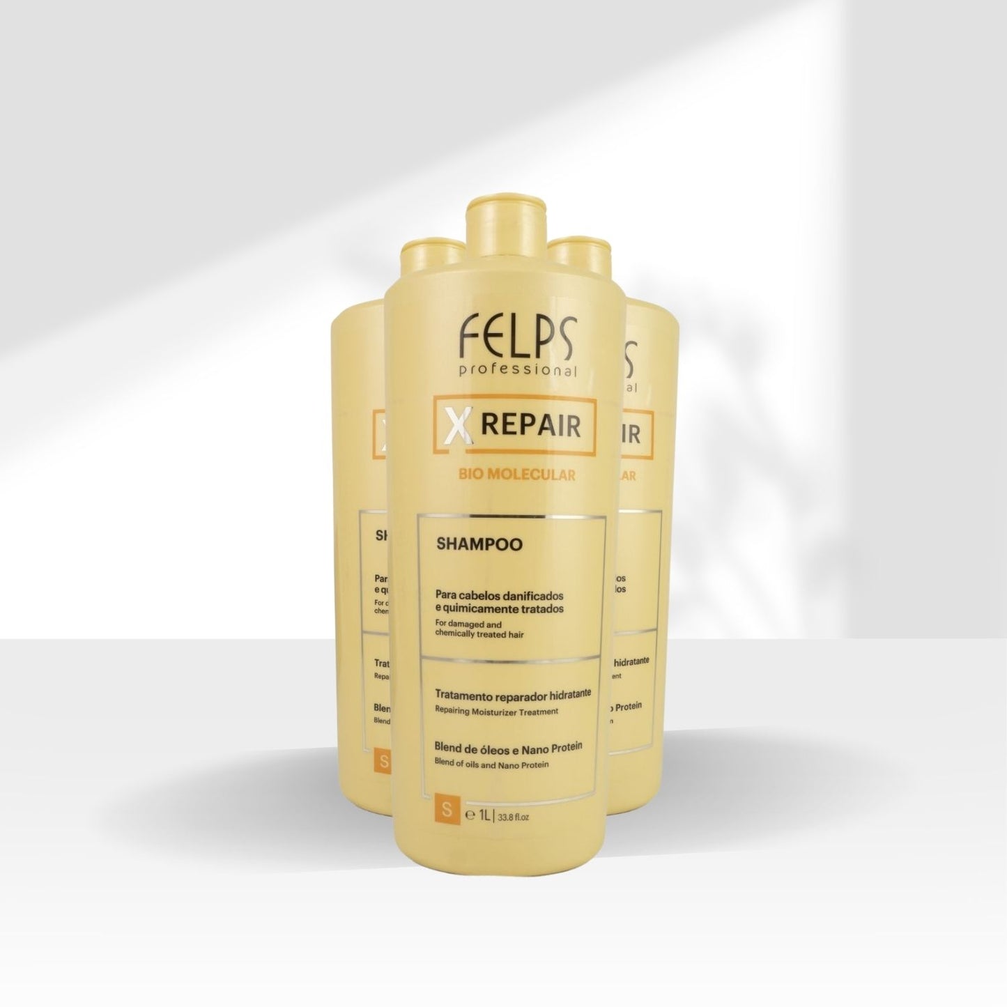 Kit Felps X Repair Bio Molecular 3 Shampoo 1 Litro