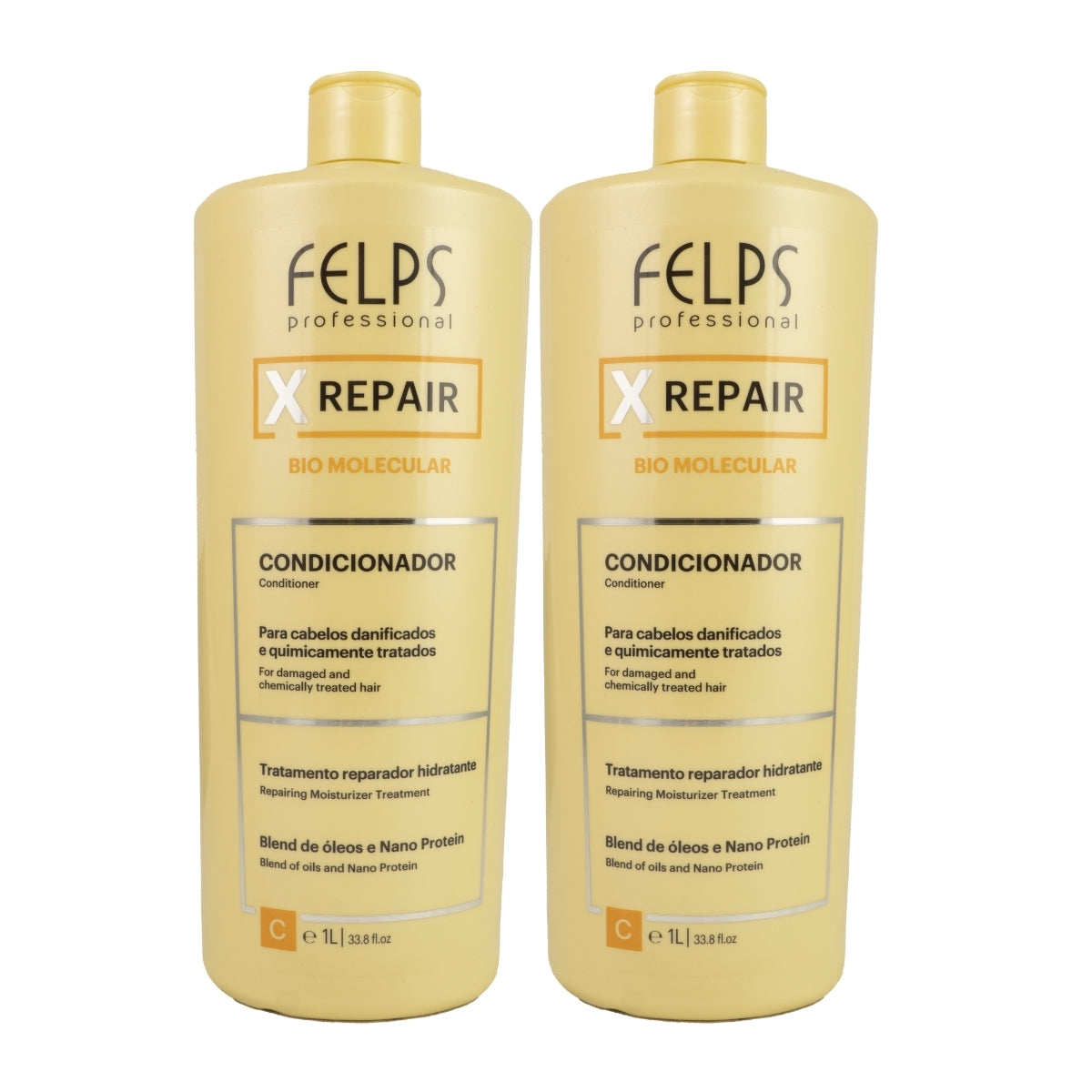 Kit Felps X Repair Bio Molecular 2 Condicionador 1 Litro