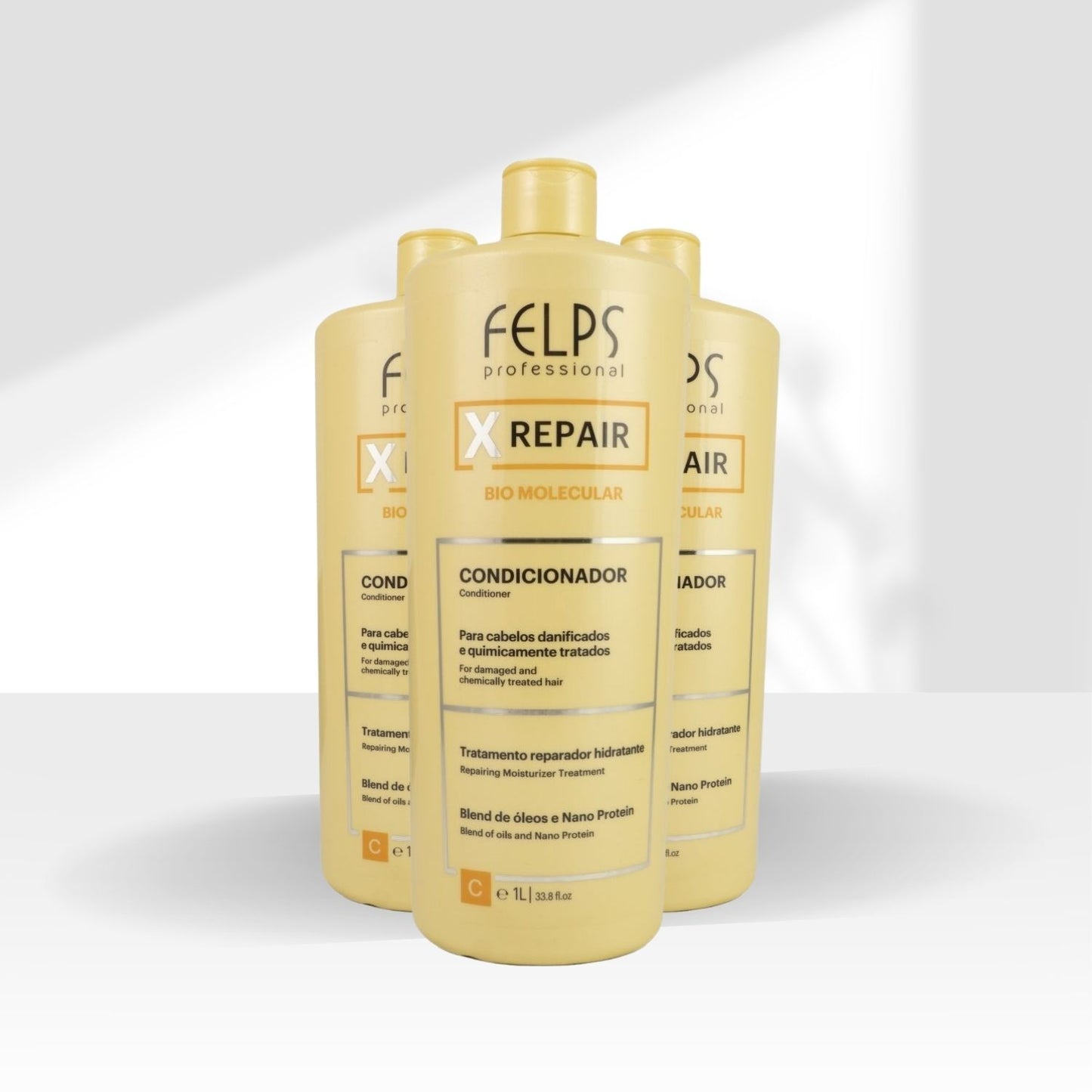 Kit Felps X Repair Bio Molecular 3 Condicionador 1 Litro