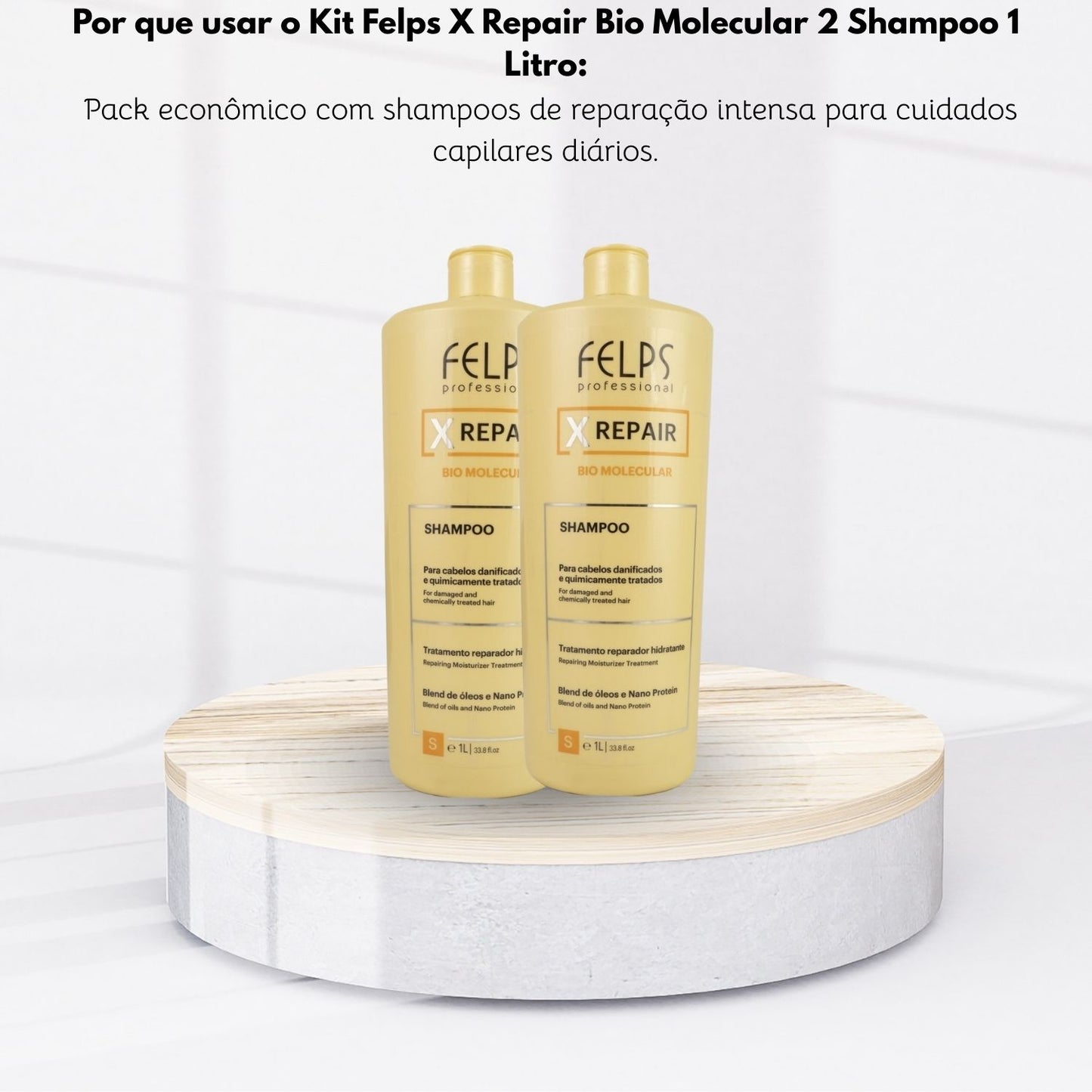 Kit Felps X Repair Bio Molecular 2 Shampoo 1 Litro