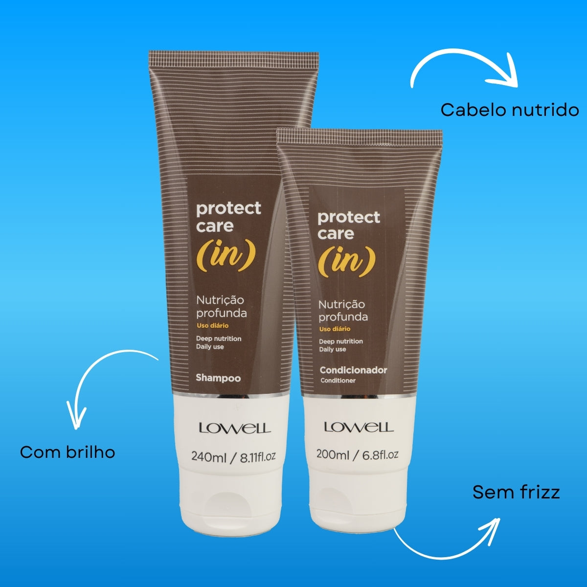 Kit Lowell Protect Care (in) Shampoo e Condicionador 200 ml