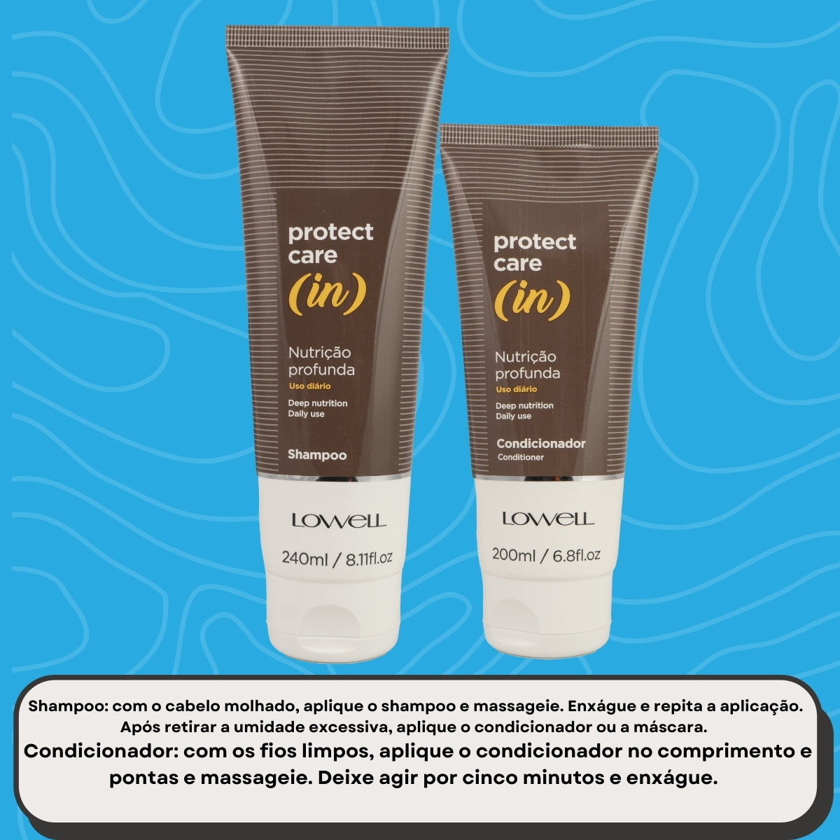 Kit Lowell Protect Care (in) Shampoo e Condicionador 200 ml