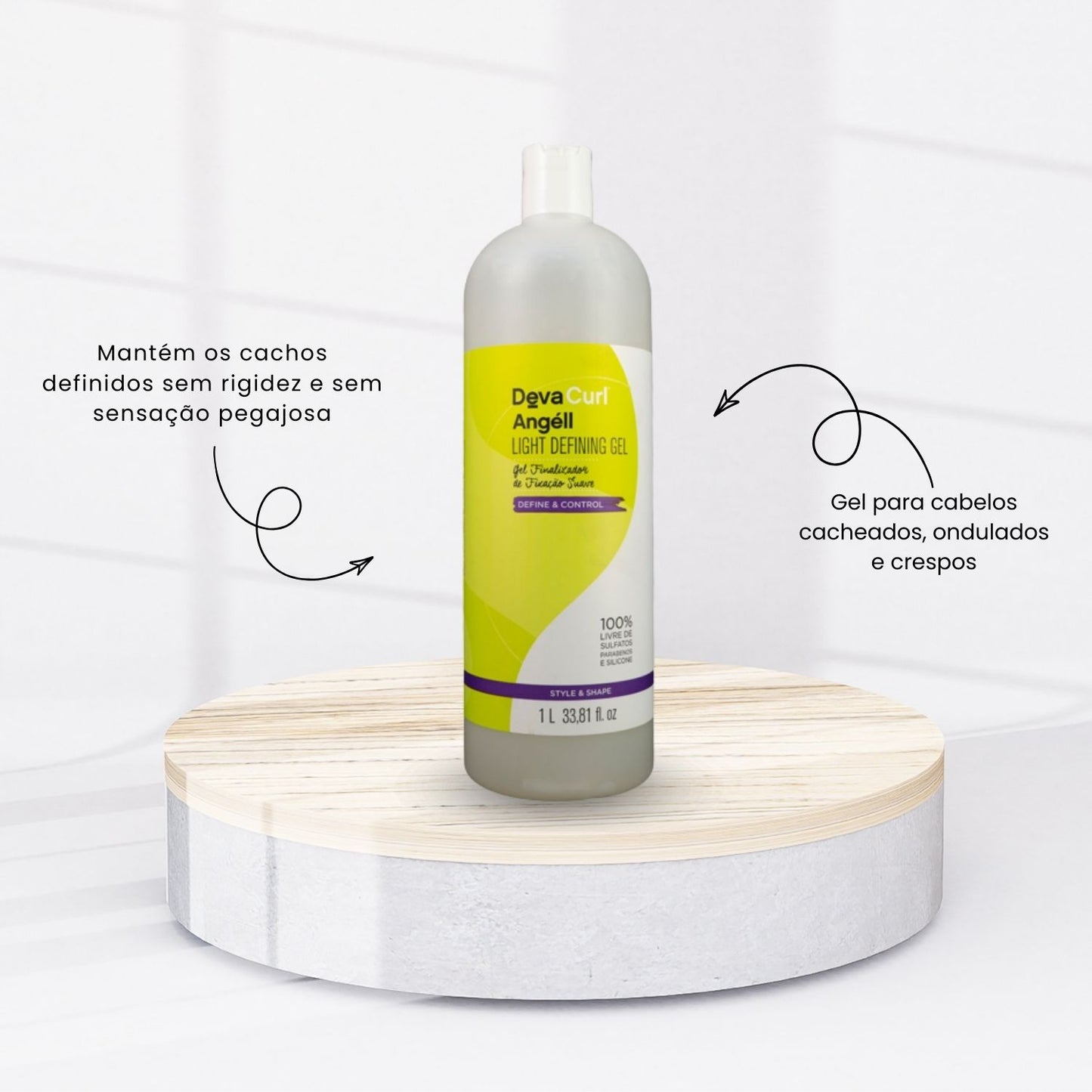 Leave-in DevaCurl Angell Light Defining Gel Finalizador 1 Litro