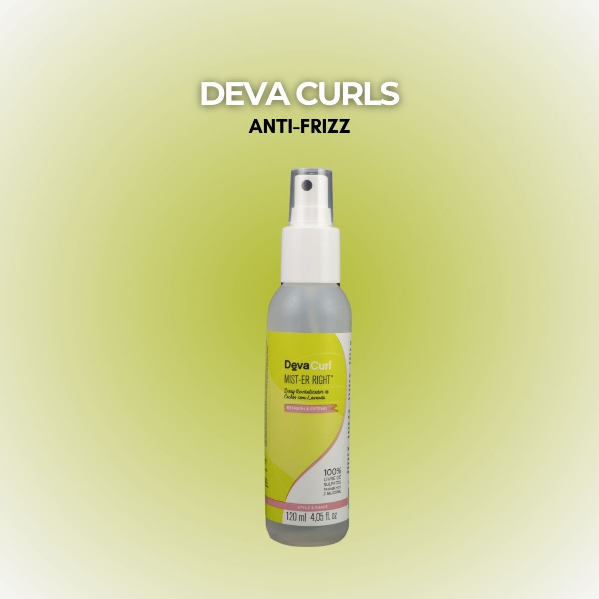 Spray DevaCurl Mist-Er Right Revitalizador de Cachos para Cabelo Cacheado 120 ml