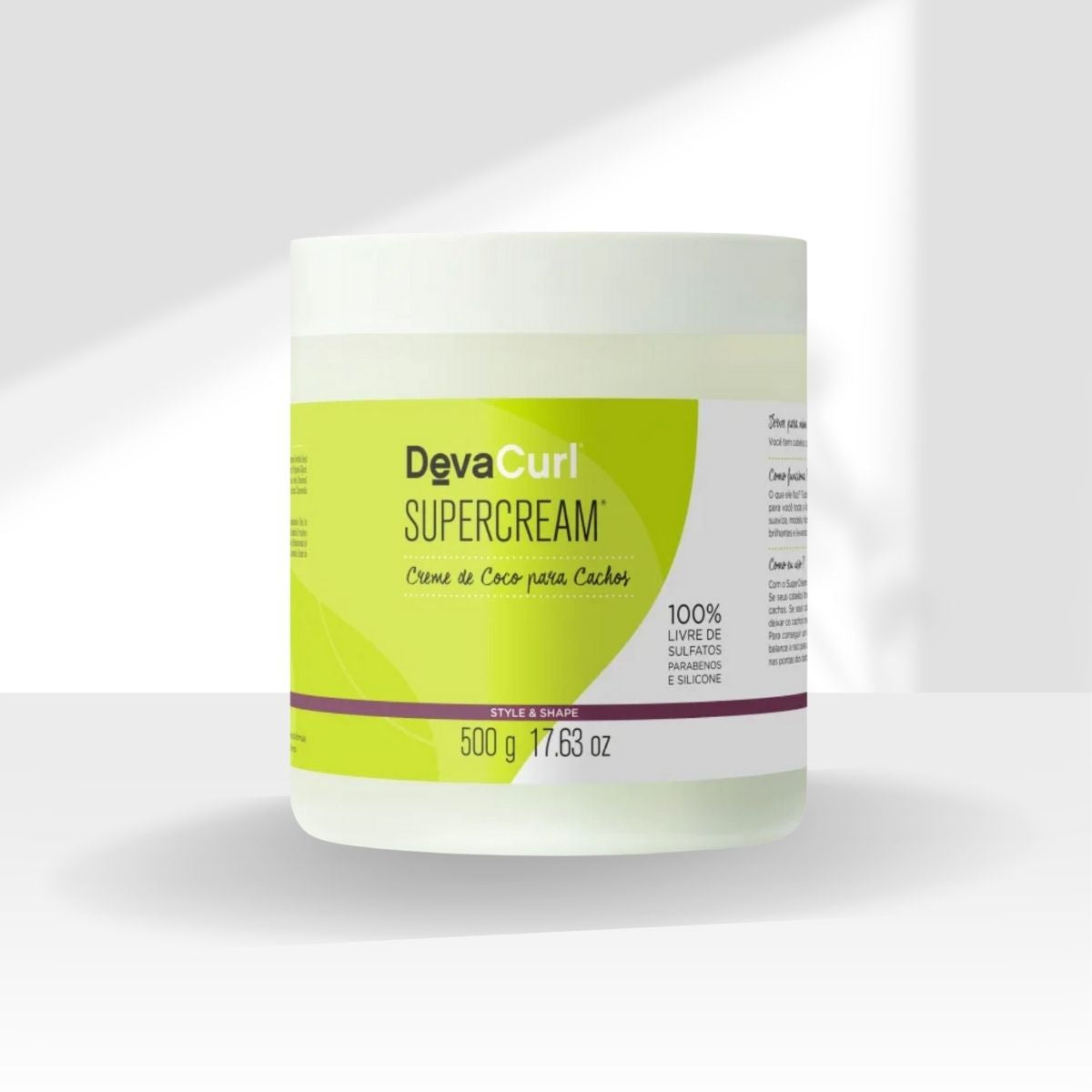 Creme de Coco DevaCurl Supercream Cabelo Cacheado 500 g