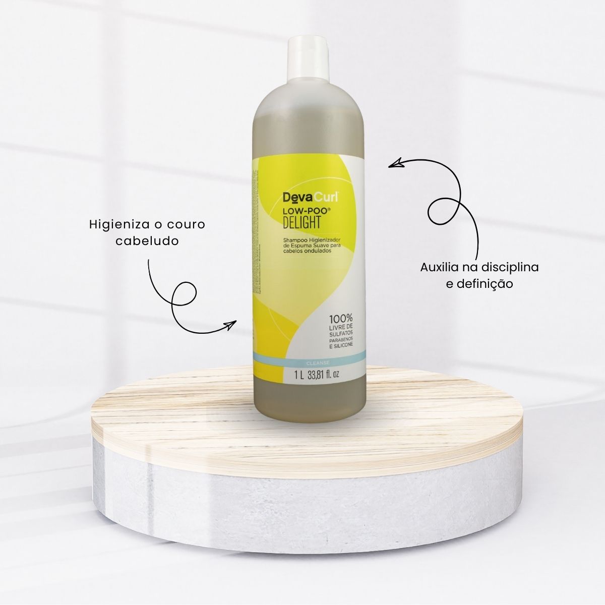 Shampoo DevaCurl Low-Poo Delight de Espuma Suave 1 Litro