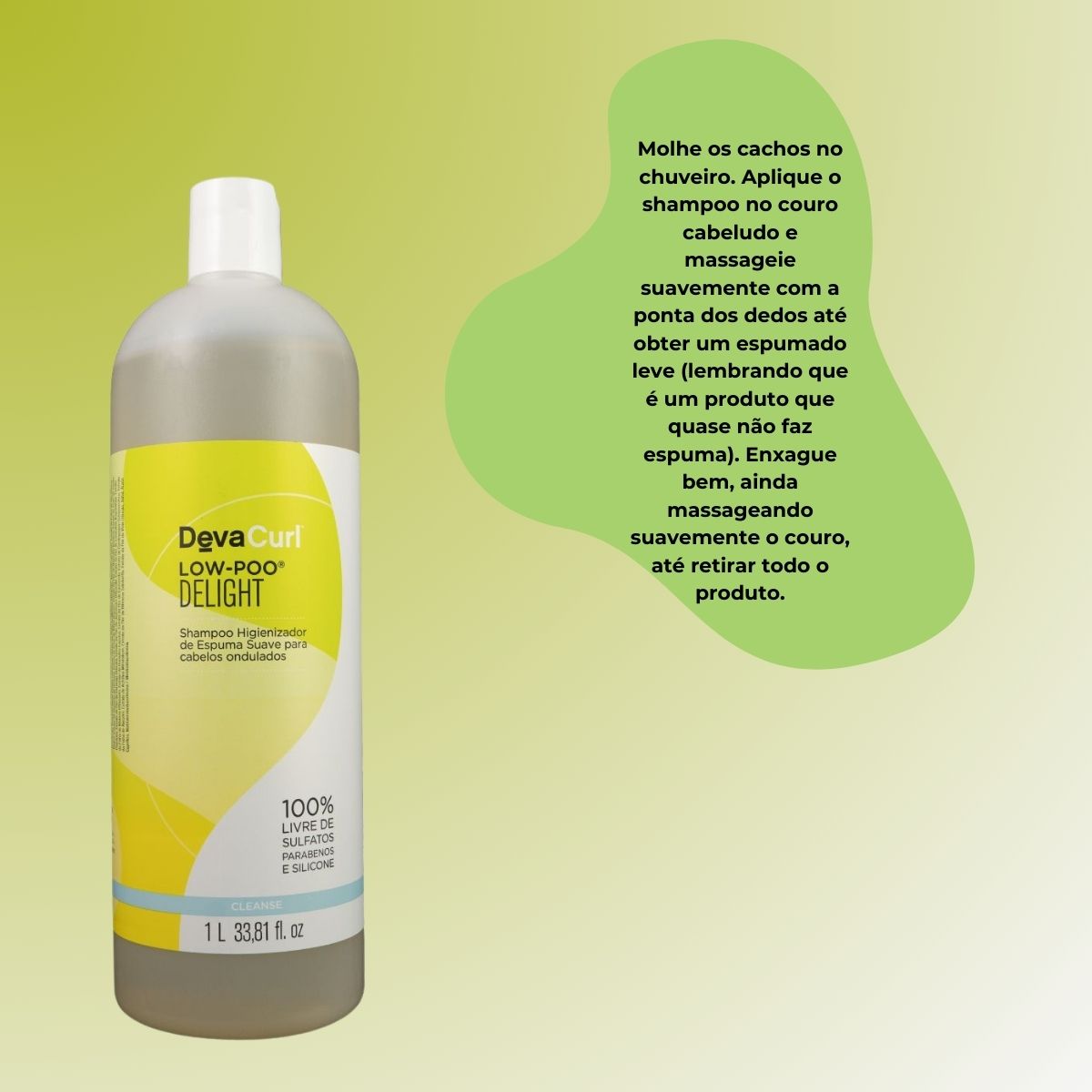 Shampoo DevaCurl Low-Poo Delight de Espuma Suave 1 Litro